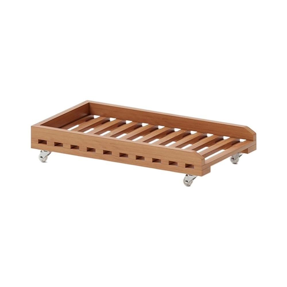 LIBANGRONG-888 CPU Stand CPU Stand, Office Storage Shelf, Portable, Movable PC Host Holder, Holder, Shelf, Heat Dissipation Shelf with Wheels, Computer Mid Tower Case (Natural)