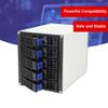 Atsoya Internal Hard Drive Enclosure 3 x 5.25 Drive Bays Hard Disk Enclosure HDD Hot Swap Cage Mobile Rack for 5 x SATA 2.5 HDD, 5 x SATA 3.5 HDD, SAS HDD view 4