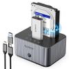 ORICO Hard Drive Docking Station 10Gbps for NVMe SSD & SATA 3.5 HDD with Bidirectional Cloning Type-C Hybrid Docking Station with Independent Aluminum Heat Sink view 1