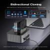 ORICO Hard Drive Docking Station 10Gbps for NVMe SSD & SATA 3.5 HDD with Bidirectional Cloning Type-C Hybrid Docking Station with Independent Aluminum Heat Sink view 3