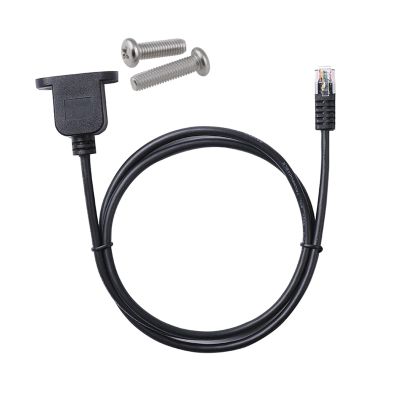 RJ11 RJ12 6P6C Female Panel Mount to 6P6C Male Extension Cable(0.3M)