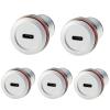 Plinkwirekb USB 2.0 to USB 3.1 C Embedded Panel Mount Connector USB Female to Type C Female Threaded Fixed Flush Mount Pass Through Converter for Data Transfer Fast Charging (5PCS) view 1