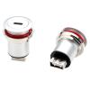 Plinkwirekb USB 2.0 to USB 3.1 C Embedded Panel Mount Connector USB Female to Type C Female Threaded Fixed Flush Mount Pass Through Converter for Data Transfer Fast Charging (5PCS) view 3