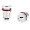 Plinkwirekb USB 2.0 to USB 3.1 C Embedded Panel Mount Connector USB Female to Type C Female Threaded Fixed Flush Mount Pass Through Converter for Data Transfer Fast Charging (5PCS) view 4