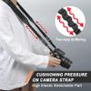 Vigorport Soft Padded Stretchable Camera Neck Strap for DSLR, SLR, Mirrorless Cameras - Compatible with Canon, Nikon, Sony (Black, 62 Inch) view 2
