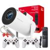 Arcade Vision Projector with Games Built in 36,000+ Retro Games, Gaming Video 2-IN-1 Projector 4K with 2 Wireless Controllers Gifts for Men/Teens/Kids view 1