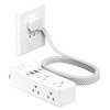 2 Prong Power Strip, WRXDMC 2 Prong to 3 Prong Outlet Adapter,1400J Two Prong Surge Protector,10ft Extension Cord, 6 AC Outlets with 1 USB C Ports and 2 USB A Port, Wall Mountable, Ideal for Old House view 1