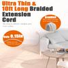 2 Prong Power Strip, WRXDMC 2 Prong to 3 Prong Outlet Adapter,1400J Two Prong Surge Protector,10ft Extension Cord, 6 AC Outlets with 1 USB C Ports and 2 USB A Port, Wall Mountable, Ideal for Old House view 3