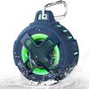 XLEADER X8, Upgraded, Portable Bluetooth Speaker, Certified IP67 Waterproof Shower Speaker, Silicone Case, 10W Bass, 24Hrs Playtime, Small, Floating, RGB Lights, Clip, for Pool Beach Kayak, Sea Blue view 1