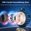 XLEADER X8, Upgraded, Portable Bluetooth Speaker, Certified IP67 Waterproof Shower Speaker, Silicone Case, 10W Bass, 24Hrs Playtime, Small, Floating, RGB Lights, Clip, for Pool Beach Kayak, Sea Blue view 2