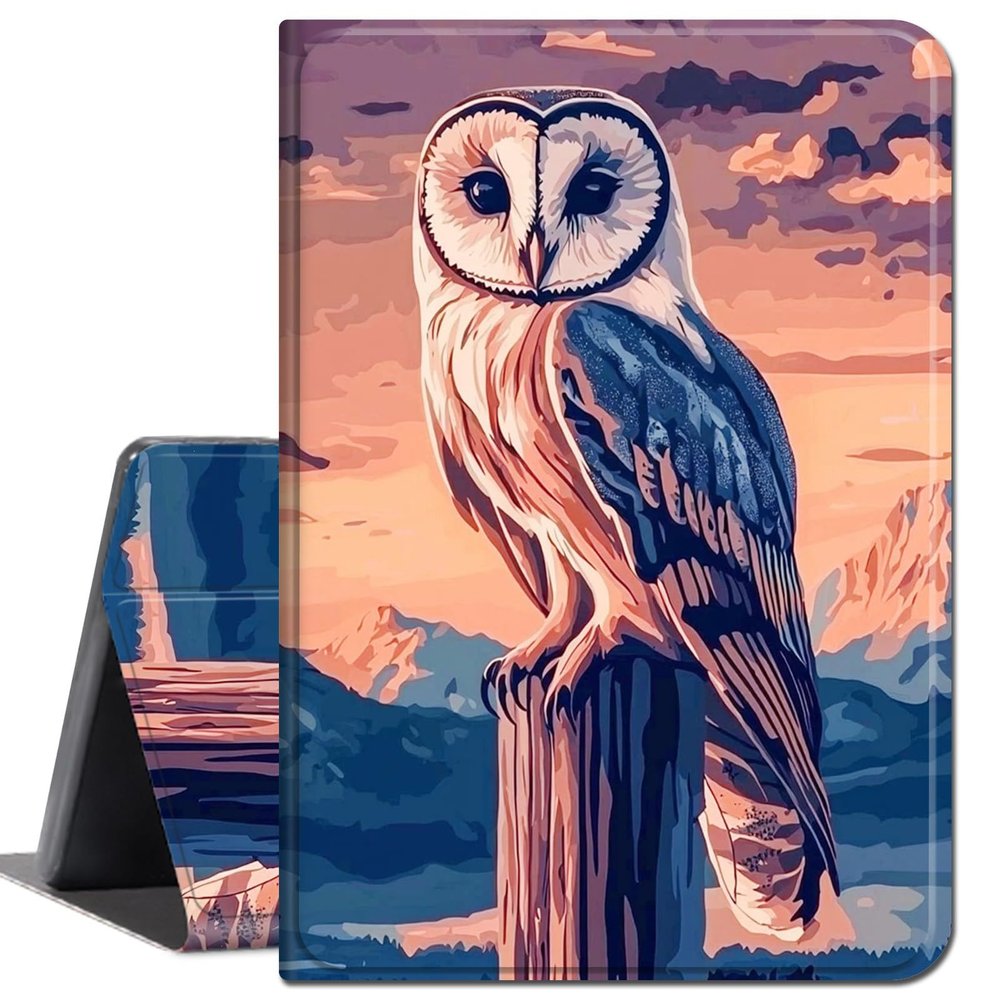 Case for 6.8" Kindle Paperwhite (11th Generation-2021) and Kindle Paperwhite Signature Edition,Slim Lightweight Smart Shell Stand Cover with Auto Wake/Sleep,Cute Watercolor Owl