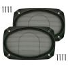 amooma 4x6 inch Speaker Grill Covers, One Piece Design Speaker Subwoofer Guard Protector, ABS Plastic Frame with Metal Mesh, Square, Black - 2Pcs view 1