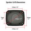 amooma 4x6 inch Speaker Grill Covers, One Piece Design Speaker Subwoofer Guard Protector, ABS Plastic Frame with Metal Mesh, Square, Black - 2Pcs view 4