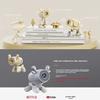 2025 HY320Li projector-Cute dog projectorWiFi and Bluetooth4K Support Smart Portable ProjectorHome Video Proyector Android 13Amlogic 950sSuitable for family outdoor campingLight white view 3