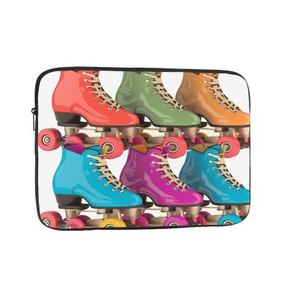 12 Inch Laptop Sleeve Bag Waterproof Shockproof Laptop Case Bag Retro Colorful Roller Skates1 Lightweight Tablet Carrying Case