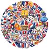 100pcs France Stickers - French Paris Sticker Waterproof Decals for Water Bottles Laptop Luggage Computer Scrapbooking Teens Adults Girls view 1