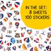 100pcs France Stickers - French Paris Sticker Waterproof Decals for Water Bottles Laptop Luggage Computer Scrapbooking Teens Adults Girls view 2