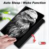 Case for 6.8" Kindle Paperwhite (11th Generation-2021) and Kindle Paperwhite Signature Edition,Slim Lightweight Smart Shell Stand Cover with Auto Wake/Sleep,Black White Eagle view 3