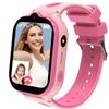 4G Kids Smart Watch - Waterproof Kids Smartwatches GPS Tracker Video SOS Emergency Call Alarm Voice Chat Pedometer HD Camera Flashlight Games Tracking Phone Smartwatch for Age 4-12 Boys Girls (Pink) view 1