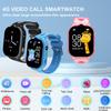 4G Kids Smart Watch - Waterproof Kids Smartwatches GPS Tracker Video SOS Emergency Call Alarm Voice Chat Pedometer HD Camera Flashlight Games Tracking Phone Smartwatch for Age 4-12 Boys Girls (Pink) view 2
