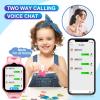 4G Kids Smart Watch - Waterproof Kids Smartwatches GPS Tracker Video SOS Emergency Call Alarm Voice Chat Pedometer HD Camera Flashlight Games Tracking Phone Smartwatch for Age 4-12 Boys Girls (Pink) view 3
