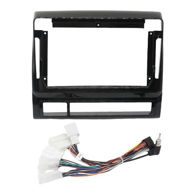 QDLASER for Toyota Tacoma 2005-2013 9 inch Car Radio Fascia Video Panel Player Audio Dash 2 Din Frame Dashboard Mount Kit (Frame Cable)