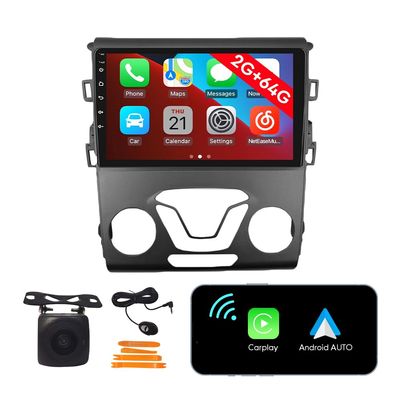 [2G 64G] Android Car Stereo FM Radio Carplay Android Auto 9" Touchscreen Headunit Media Player with Backup Camera for Ford Mondeo 2013 2014 2015 2016 2017 2018 2019