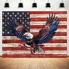 10x8 ft 4th of July Independence Day Backdrop Flag Eagle Memorial Veterans Day Photography Background Holiday Independence Day Banner Patriotic Decorations and Supplies for Home Party view 1