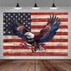 10x8 ft 4th of July Independence Day Backdrop Flag Eagle Memorial Veterans Day Photography Background Holiday Independence Day Banner Patriotic Decorations and Supplies for Home Party view 2