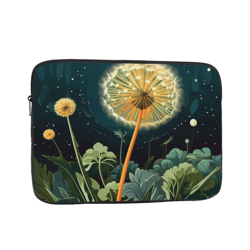 15 Inch Laptop Sleeve Bag Waterproof Shockproof Laptop Case Bag Dandelions at Night Lightweight Tablet Carrying Case
