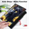 Case for 6.8" Kindle Paperwhite (11th Generation-2021) and Kindle Paperwhite Signature Edition,Slim Lightweight Smart Shell Stand Cover with Auto Wake/Sleep,Cute catss and Sunflower view 3