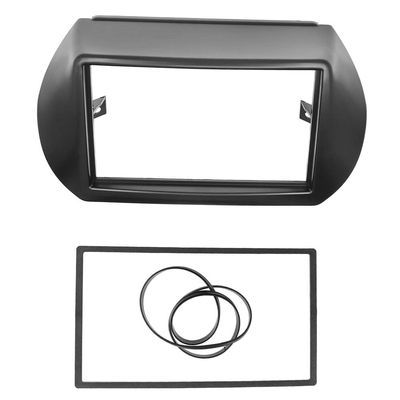 Double Din Fascia Compatible with Nemo Bipper Fiat Fiorino Qubo 2008+ Radio DVD Stereo CD Panel Dash Kit Trim Fascia Plate(178x98mm)
