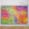 10x8ft Colorful Brick Wall Backdrop, Retro Theme Stone Brick Wall Background for 80's 90's Hip Hop Disco Birthday Wedding Themed Party Supplies view 4
