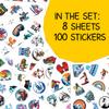100pcs Skiing Stickers - Snowboarding, Ski Stickers for Helmet Waterproof Decals for Water Bottles Laptop Luggage Computer Scrapbooking Teens Adults Girls view 2