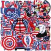 Lingvee 48 Pcs 4th of July Iron on Patches 250th Anniversary Patriotic Memorial Day Iron on Independence Day Hat Patch Embroidered Red White and Blue America Flag Appliques for Hat Backpack Clothes view 1