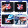 Lingvee 48 Pcs 4th of July Iron on Patches 250th Anniversary Patriotic Memorial Day Iron on Independence Day Hat Patch Embroidered Red White and Blue America Flag Appliques for Hat Backpack Clothes view 4