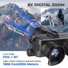 SKIOVEMI Head-Mounted Night Vision Goggles for Adults, 4K Digital Infrared Helmet Mounted Night Vision Monocular with 4 Color Modes, 8X Magnification, Head Strap, 32GB Memory Card view 3
