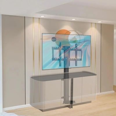 YUZDNM Motorised TV Bracket Stand - Electric TV Lift Mount, Suitable for 32-70 Inch Flat and Curved TV Screens, Ceiling and Floor Mounted TV Ceiling Mount Electric with Memory Function