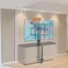 YUZDNM Motorised TV Bracket Stand - Electric TV Lift Mount, Suitable for 32-70 Inch Flat and Curved TV Screens, Ceiling and Floor Mounted TV Ceiling Mount Electric with Memory Function view 1