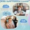 awatrue Kids Headphones, 74/85dB Safe Volume Limit, Stereo Sound, Wired On-Ear Headphones for Kids Boys Girls, 3.5mm Jack for Tablet, iPad, Kindle, YOTO Player, Airplane Travel, Green view 2