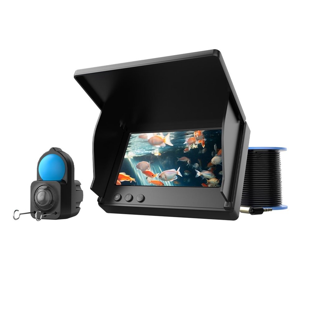 F7X3K0Z Portable Fish Depth Water Handheld 1080P 4.3 Inch LCD Fish Underwater 120 Fishing Camera with Night Vision(30m)