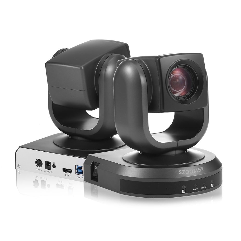 SZOOMSY PTZ Camera with 20X Optical Zoom Full HD 1080P60fps HDMI Camera for Conference Rooms, Church Events, Streaming & Video Calls | Compatible with Zoom, Skype, OBS | Easy Setup