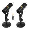 COMICA D10 Pro D Combo XLR USB Dynamic Microphone with Receiver Desktop Mic Stand for Gaming/TikTok/Podcast Recording,Support RGB Light Mute Button for PC,Smartphone,Computer,Mac,PS4/5(Black) view 1