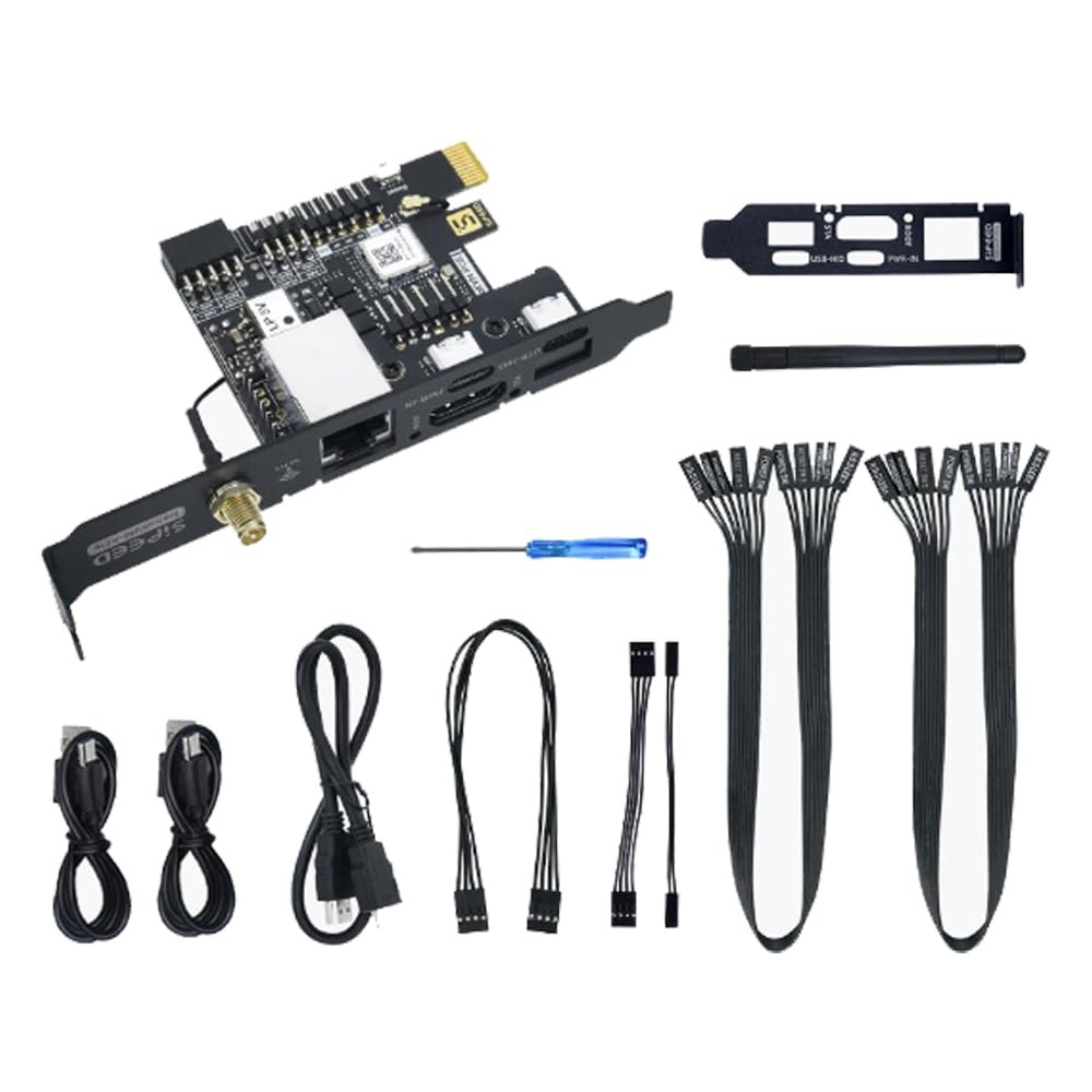 APBVIHL Sipeed NanoKVM PCIe Mini Remote Control Operation and Maintain-Server with 1TOPS NPU DDR3 RISC-V (PoE+WiFi Kit)