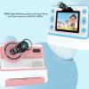 Instant Print Camera for Kids, Kids Camera Instant Print with 3 Rolls Print Paper, Front Rear Dual Cameras, Black and White Photo, Selfie Instant Camera for Kids Christmas (Rosy) view 3
