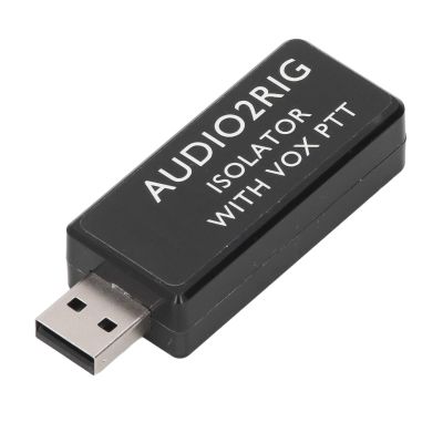 USB Sound Card Connector Isolator, USB Audio Ground Loop Isolator with Optical Isolation and PTT Control for Wins Android OS X