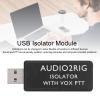 USB Sound Card Connector Isolator, USB Audio Ground Loop Isolator with Optical Isolation and PTT Control for Wins Android OS X view 2