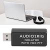 USB Sound Card Connector Isolator, USB Audio Ground Loop Isolator with Optical Isolation and PTT Control for Wins Android OS X view 4