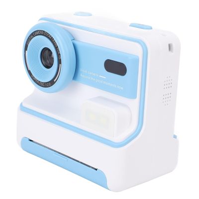 Instant Print Camera for Kids, Kids Camera Instant Print with 3 Rolls Print Paper, Front Rear Dual Cameras, Black and White Photo, Selfie Instant Camera for Kids Christmas (Light