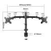 ADPVRLUQ MS02-II Desk Clamp Full Motion 360 Degree Dual Monitor Stand 10"-27" Clamp Base Monitor Mount Arm Load 9.9kg PC Stand view 3